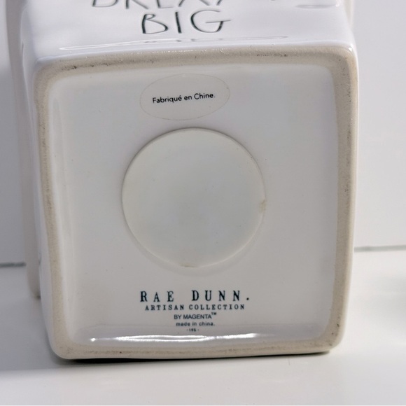Rae Dunn White 'Dream Big' House Decor Piggy Bank - Picture 8 of 10